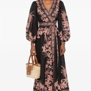 Zimmermann Waverly Midi Wrap Dress